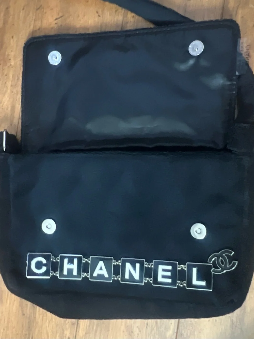 Chanel precision VIP Black Suede GWP Crossbody Messenger Bag